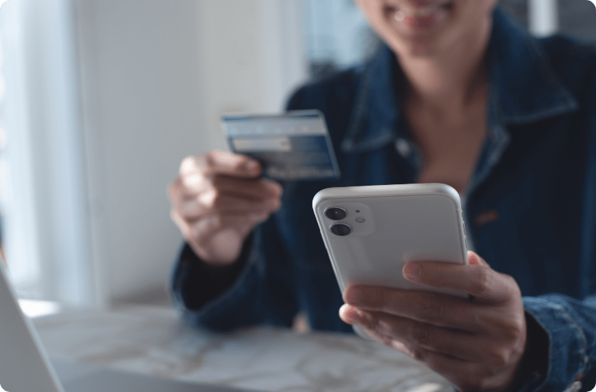 Entering credit card information into the phone