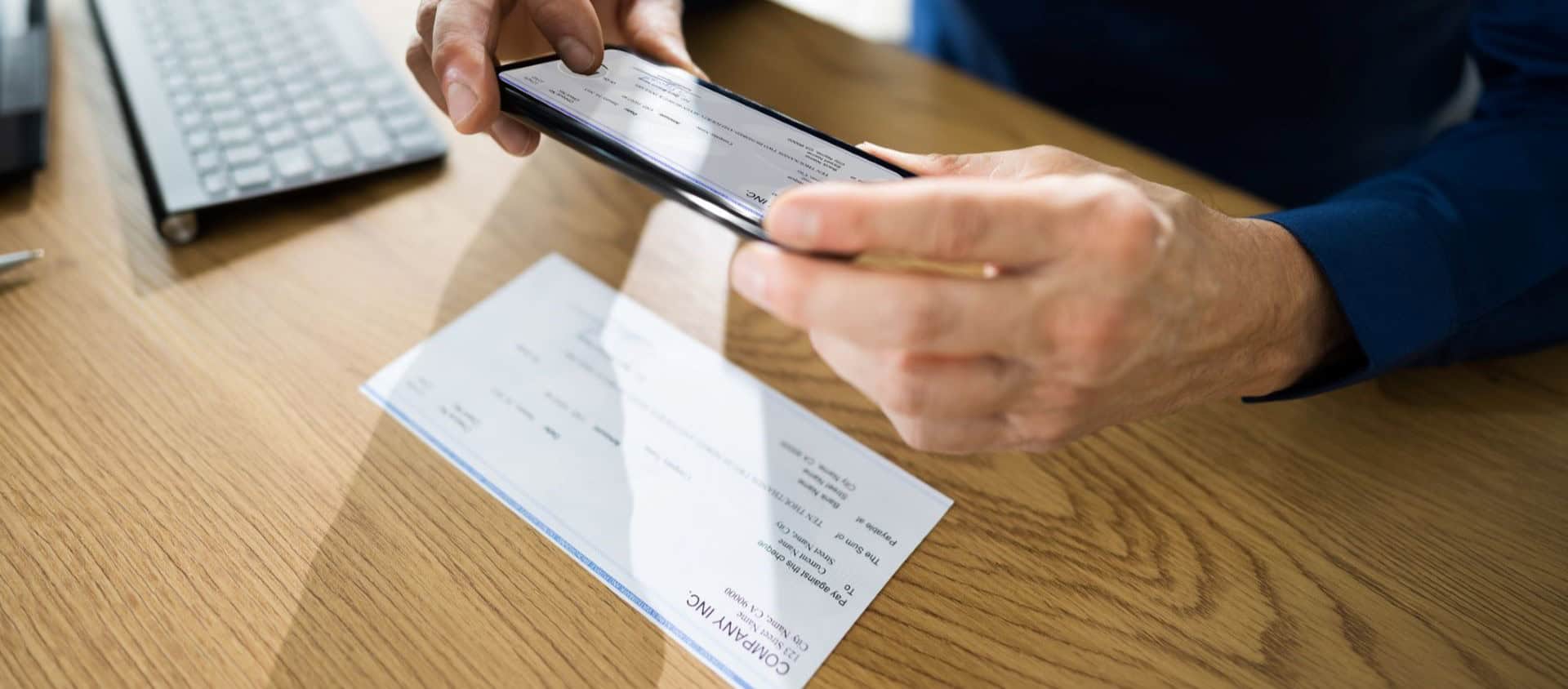 Photographing a check