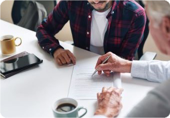 Professional planning and discussing in an office setting